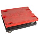 Transportroller mit Ablage 800 x 600 mm, schwarz, 450 kg Tragkraft