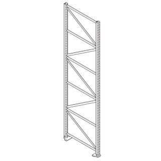 Ständer 240 cm lang - T: 70 cm, CG 55x40 cm, blau