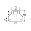 Ständer 240 cm lang - T: 70 cm, CG 55x40 cm, blau