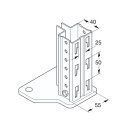 Ständer 240 cm lang - T: 70 cm, CG 55x40 cm, blau