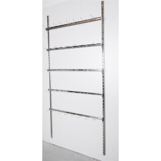 Rückwandsystem  1,27 m mit Drahtabhängern 23 cm