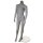 Schaufensterpuppe inkl. Standplatte, weiblich, Teenager, grau, H: 146